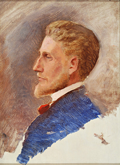 Ladislav Mednyánszky: Priateľ z profilu. Zsigmund Justh (1880/1900)