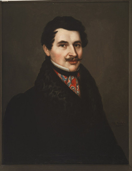 Ján Rombauer: Portrét muža v kožušinovom golieri (1835/1835)