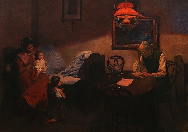 Gustáv Mallý: Večerná modlitba (1900 – 1910)