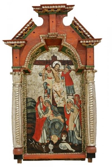 Neznámy ikonopisec: Snímanie z kríža z Nižného Mirošova (17. alebo 18. storočie)