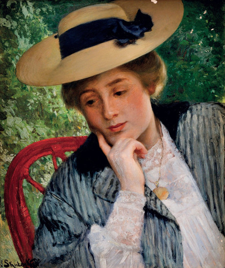 Dominik Skutecký: V zadumaní (1905). Súkromný majetok