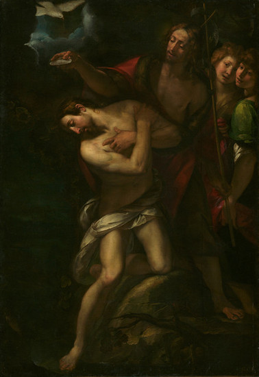 Giulio Cesare Procaccini: Krst Kristov (17. storočie, začiatok, 1600 po)