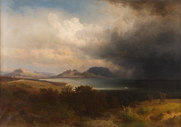  Alexander Brodszký Búrka nad Blatenským jazerom (1851)