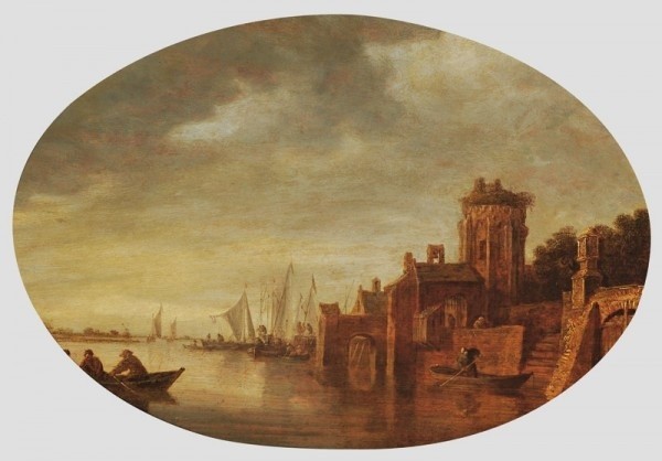 Jan van Goyen: Plachetnice v prístave (1641)