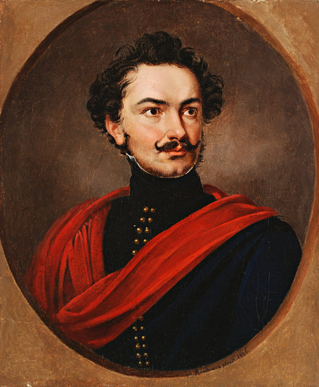 Ján Rombauer: Podobizeň muža s fúzikmi. 1826.