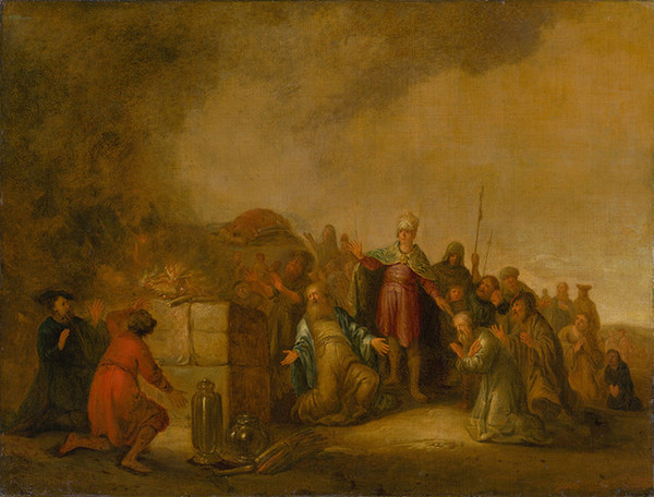 Jacob Willemsz. de Wet st., Salamon Koninck: Eliášova obeta na hore Karmel (1640/1665)