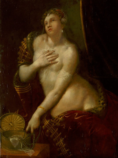 Nizozemský romantista, Gillis Coignet: Mária Magdaléna sa zrieka svetského bohatstva (1580/1595)
