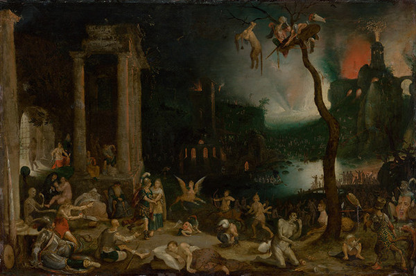 Jan Brueghel st.: Aeneas a Sibyla kúmska v podsvetí (1594/1614)