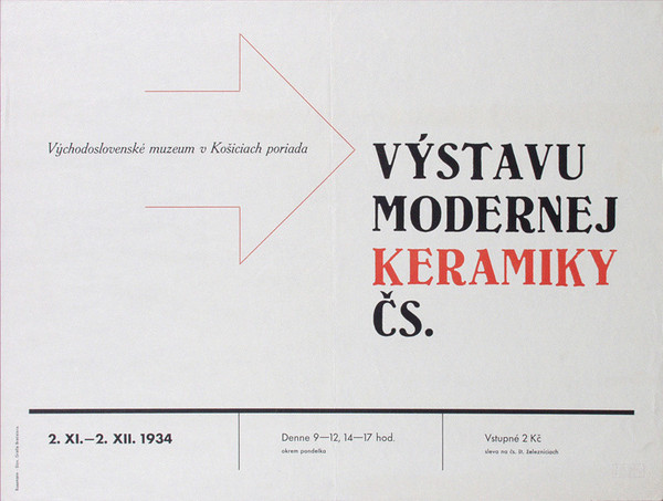Zdeněk Rossmann: Výstava modernej keramiky (20. storočie, 1. polovica, 1934)