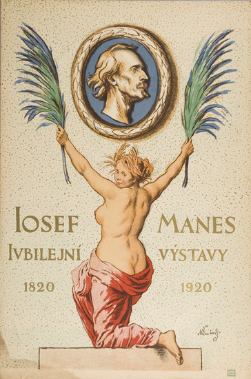 Max Švabinský: Josef Mánes - jubilejná výstava (20. storočie, 1. polovica, 1920)