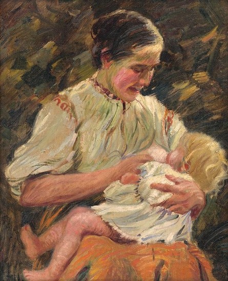 Gustáv Mallý: Matka pri dojčení (1923/1923)