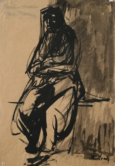 Ján Mudroch: Sediaca. 1939. Oravská galéria