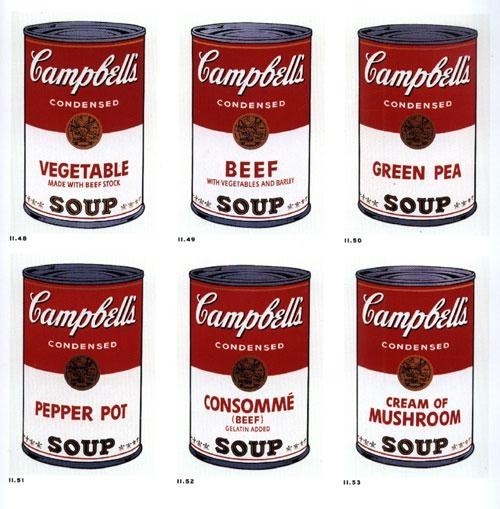 Andy Warhol: Zo série Campbellove polievky. 1968