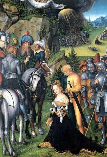Lucas Cranach st.: Sťatie sv. Kataríny. 1515. Majetok Arcibiskupství olomoucké, Arcibiskupský zámek a zahrady v Kroměříži