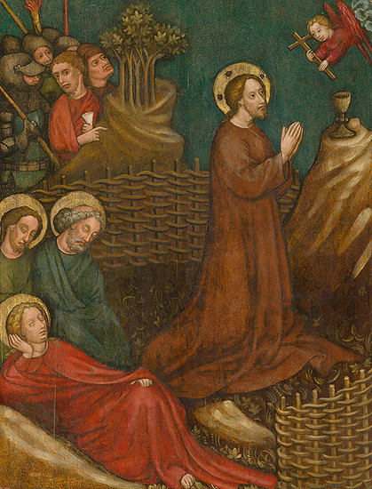 Viedenský alebo bratislavský maliar z 1. polovice 15. storočia: Kristus na Olivovej hore. 1420 - 1440. SNG