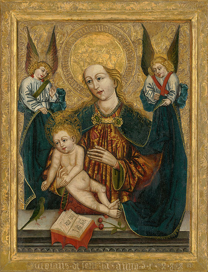 Spišský maliar; Majster Mikuláš z Levoče - pravdepodobne: Madona s anjelmi z Popradu. 1484