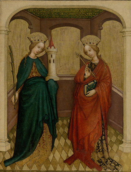 Viedenský maliar: Tabuľa so sv. Barborou a sv. Uršulou. 1420 - 1440
