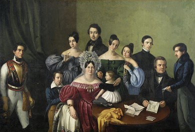 Giacomo Antonio Marastoni: Rodina bratislavského (prešporského) obchodníka Filipa Scherza. 1835. GMB, Bratislava 